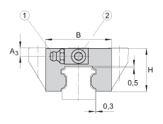 INA 钢刮屑片 APLSE55-OE, 六排直线循环球轴承及导轨组件，油润滑