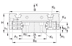 INA 直线循环球轴承单元滑块 KWVK42-AL, 铝滑块