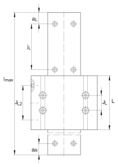INA 直线循环球轴承单元滑块 KWVK42-AL, 铝滑块
