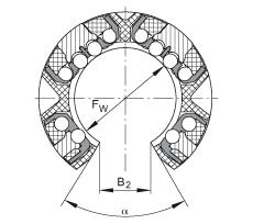 INA 直线球轴承 KSO40-PP, 开式设计，两侧唇密封