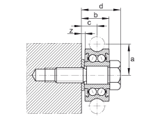 INA 止推轴颈 LFZ30x95-A1, 安装滚轮 LFR 用的同心螺栓