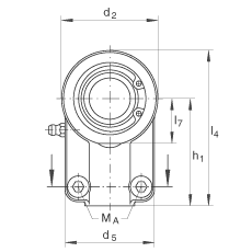 INA 液压杆端轴承 GIHNRK16-LO, 根据 DIN ISO 12 240-4 标准，带右旋螺纹夹紧装置，需维护