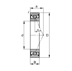 FAG 主轴轴承 HCS7014-E-T-P4S, 调节，成对或单元安装，接触角 α = 25°，两侧唇密封，非接触，限制公差