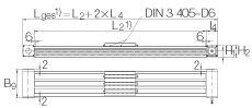 INA 串联直线执行器 MDKUE25-3ZR, 带有两排球的滑块