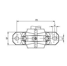 FAG 直立式轴承座 SNV250-L + 20228-K-MB-C3 + H3028X415 + TCV528, 根据 DIN 736/DIN737 标准的主要尺寸，剖分，带锥孔和紧定套的鼓形滚子轴承，Taconite 密封，脂和油润滑