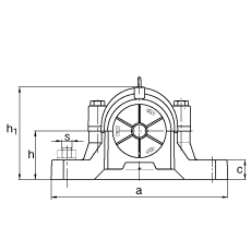 FAG 直立式轴承座 SNV280-L + 20326-MB + FSV326, 根据 DIN 738/DIN739 标准的主要尺寸，剖分，带圆柱孔和紧定套的鼓形滚子轴承，毛毡密封，脂和油润滑