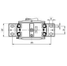 FAG 直立式轴承座 LOE622-N-AL-L, 用于带锥孔和紧定套的剖分调心滚子轴承，迷宫密封，油润滑