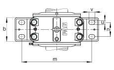 FAG 直立式轴承座 LOE328-N-BL-L, 带圆柱孔的剖分调心滚子轴承，迷宫密封，油润滑