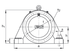 FAG 直立式轴承座 BND3232-H-C-Y-AL-S, 非剖分，用于带锥孔和紧定套的轴承，轴上带法兰，迷宫密封，脂润滑